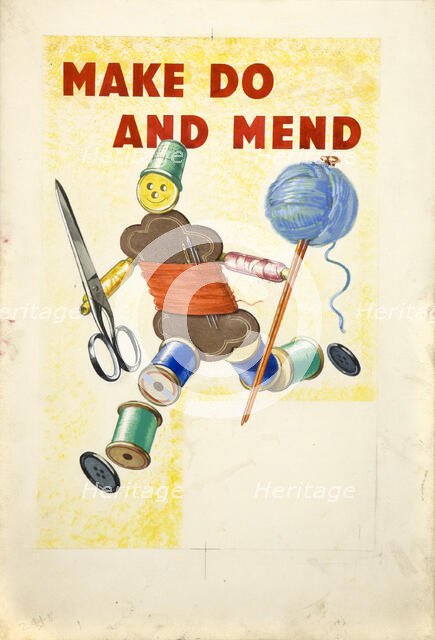 'Make Do and Mend', British poster, World War II, c1939-c1945. Creator: Unknown.