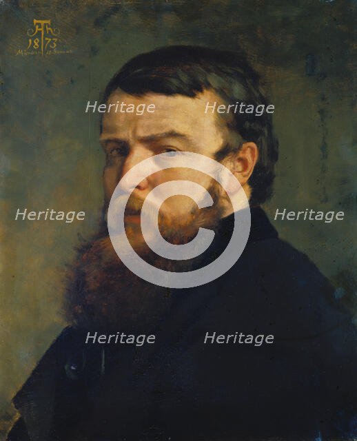 Self-Portrait from Munich, 1873. Creator: Hans Thoma.