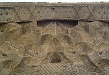 Decorative muqarnas vaulting, The Masjid-I Mosque, Varamin, Iran, Mongol Period, 1322 (2000). Creator: Unknown.