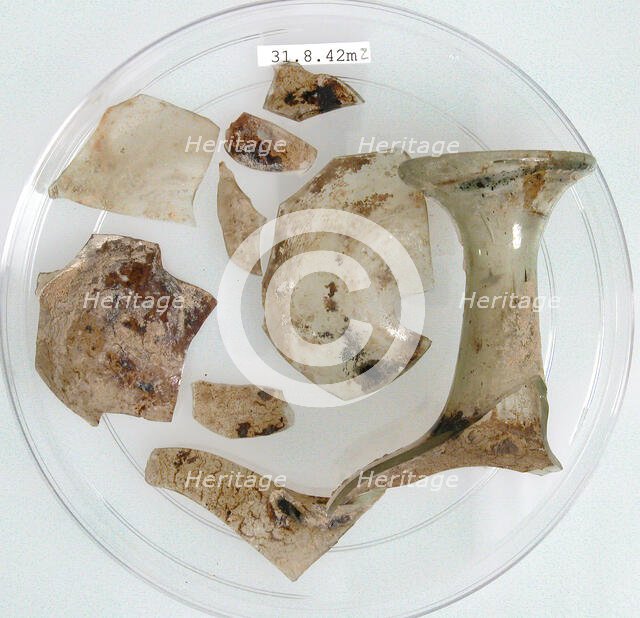 Glass Fragments, Coptic, 4th century. Creator: Unknown.