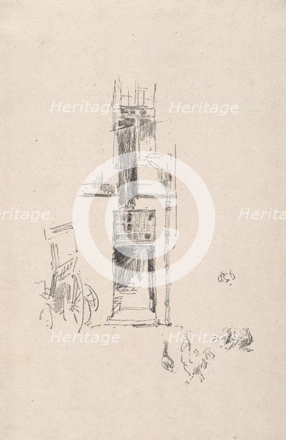 Cocks and Hens, Hotel Colbert, 1891. Creator: James McNeill Whistler (American, 1834-1903).
