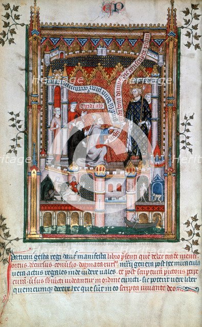 Gilles de Pontoise, abbot of St Denis, 1317. Artist: Unknown