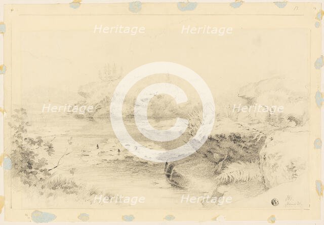 Pond with Water Lilies, 1883/89. Creator: Jabez Bligh.