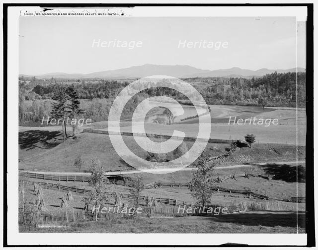 Mt. Mount Mansfield and Winooski Valley, Burlington, Vt., between 1900 and 1906. Creator: Unknown.
