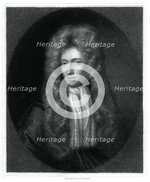 Robert Boyle, Irish-born chemist and physicist, (1833).Artist: R Woodman