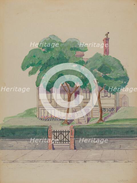 Mr. Stewart's House, 1935/1942. Creator: Gladys Cook.