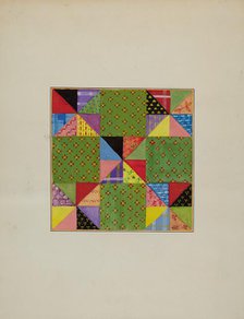 Quilt Section, c. 1940. Creator: Cornelius Christoffels.