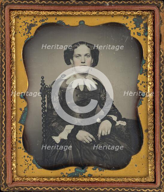 Portrait of a Woman, c. 1849. Creator: Augustus Washington Clason.