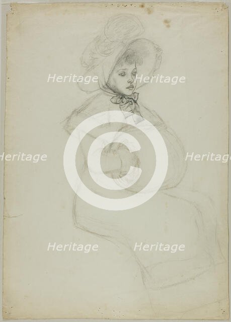 Seated Girl with Muff, n.d. Creator: Catherine Greenaway.