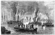 The Bombardment of Sveaborg - sketched by J. W. Carmichael, 1856.  Creator: Unknown.