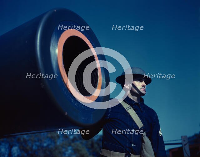 16-inch coast artillery gun, Ft. Story, Va., 1942. Creator: Alfred T Palmer.