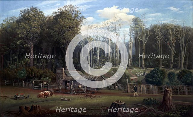 A Bush Settler’s Home in New Zealand, 1884. Creator: Samuel Stuart.