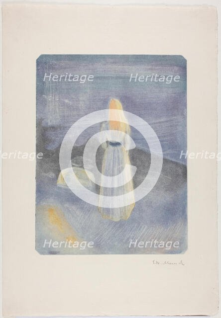 Young Woman on the Beach, 1896. Creator: Edvard Munch.