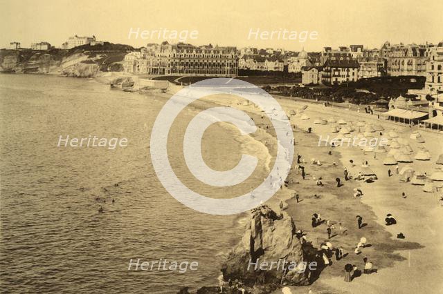 'Biarritz - La Grande Plage, c1930. Creator: Unknown.