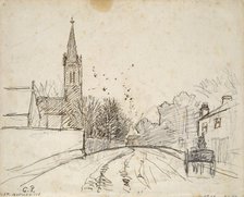 Study of Upper Norwood, London, with All Saints Church, 1871. Artist: Camille Pissarro.