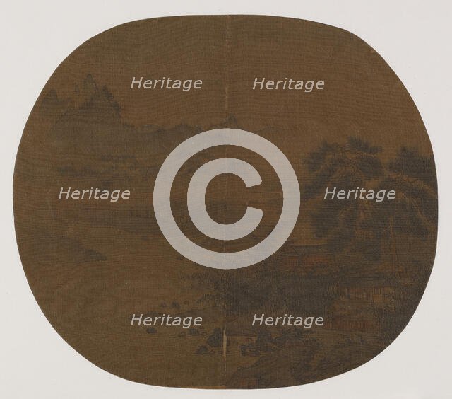 Riverside dwelling among pines and bamboo, Possibly Song dynasty, 1127-1279. Creator: Unknown.