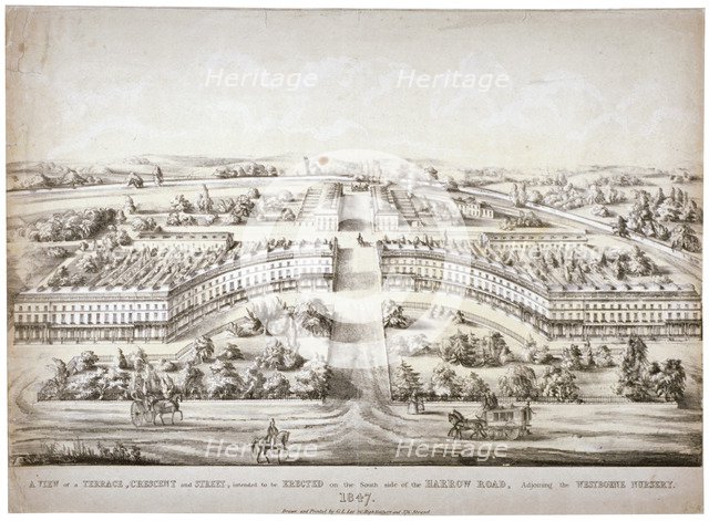 Proposed development off Harrow Road, Paddington, London, 1847. Artist: GL Lee