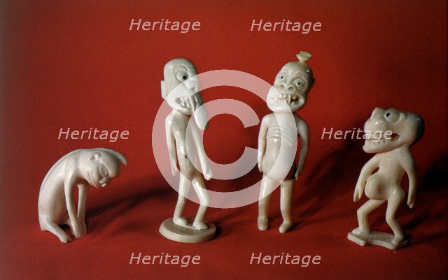 Fetishes made with seal ivory.