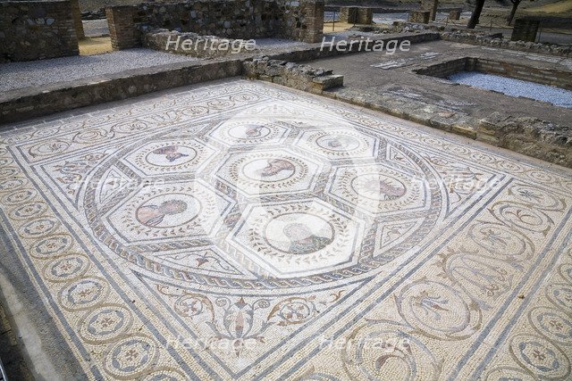 A mosaic in House 3, Italica, Spain, 2007. Artist: Samuel Magal