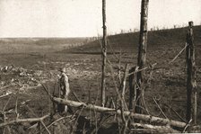 Recaptured Territory; On the right, in the background, the remains of Allemant..., 1917. Creator: Unknown.