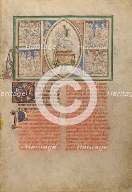 The Vision of the Lamb in the Midst of the Four Living Creatures and the Twenty..., about 1255-1260. Creator: Unknown.