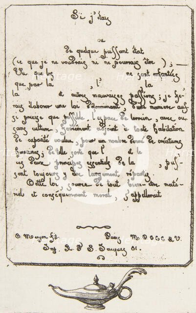 La Loi Solaire, 19th century. Creator: Charles Meryon.