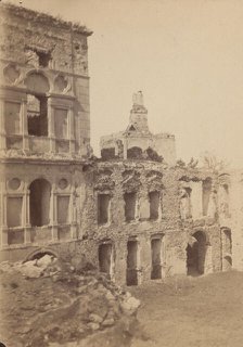 Fragment of ruins Krzyztopór Castle, Ujazd, around 1890. Creator: Unknown.