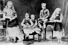 Children of the Sklodowski family, Polish, c1870-1875. Artist: Unknown