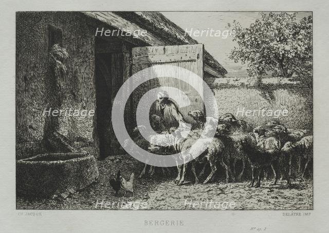 Sheepfold. Creator: Charles-Émile Jacque (French, 1813-1894).
