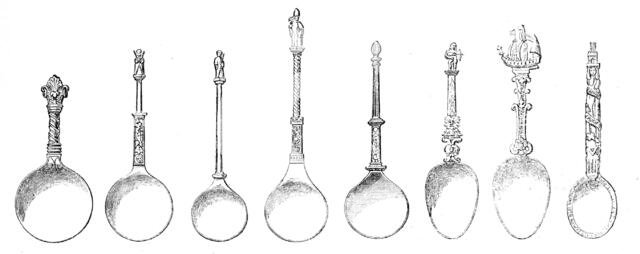 The Loan Collection, South-Kensington: Silver and silver-gilt spoons, 1862. Creator: Unknown.