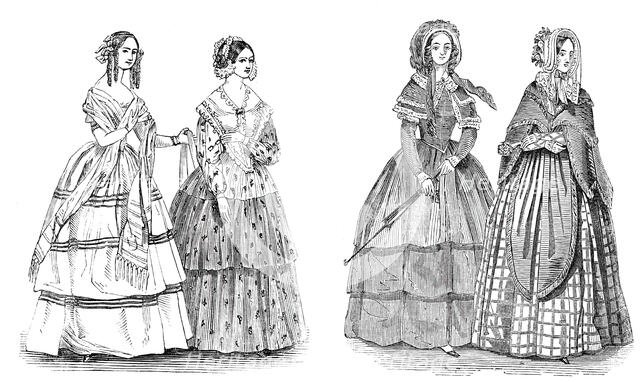 Fashions for August, 1844. Creator: Unknown.