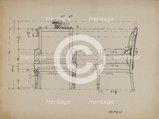 Chair, 1935/1942. Creator: Herbert Marsh.