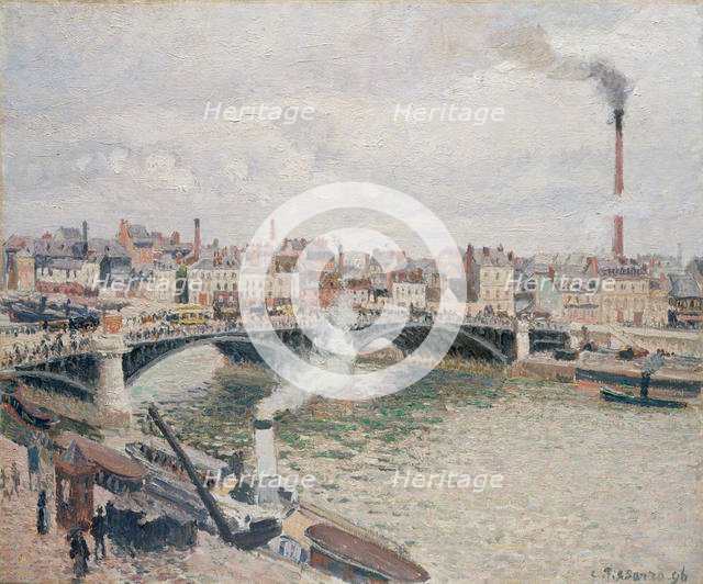 Morning, An Overcast Day, Rouen, 1896. Creator: Camille Pissarro.