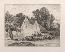 A Farm, 1864. Creator: Charles Emile Jacque.