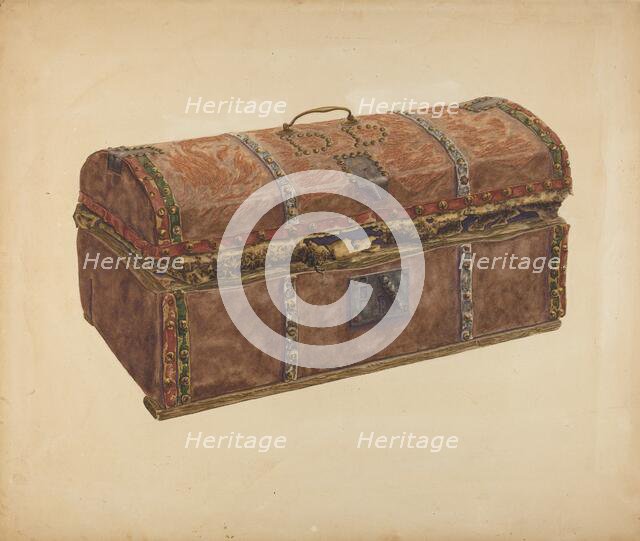 Skin Covered Trunk, c. 1939. Creator: Russell Madole.