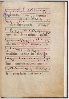 Leaf 2 from an antiphonal fragment, c. 1275. Creator: Unknown.