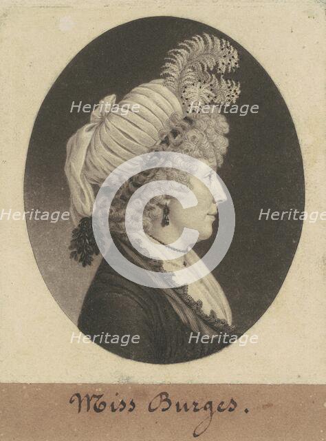 Miss Burges, 1799. Creator: Charles Balthazar Julien Févret de Saint-Mémin.