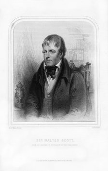 Sir Walter Scott, 1st Baronet, Scottish historical novelist and poet, 1870.Artist: John Watson-Gordon