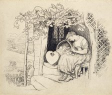 By the Cradle, 1873. Artist: Arthur Hughes.