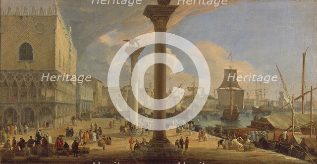 The Molo with the Ducal Palace, c. 1710. Artist: Carlevaris, Luca (1663-1730)