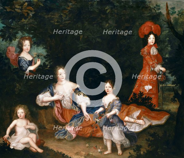 Françoise-Athénaïs de Rochechouart, marquise de Montespan (1640-1707) and her children. Artist: Anonymous  