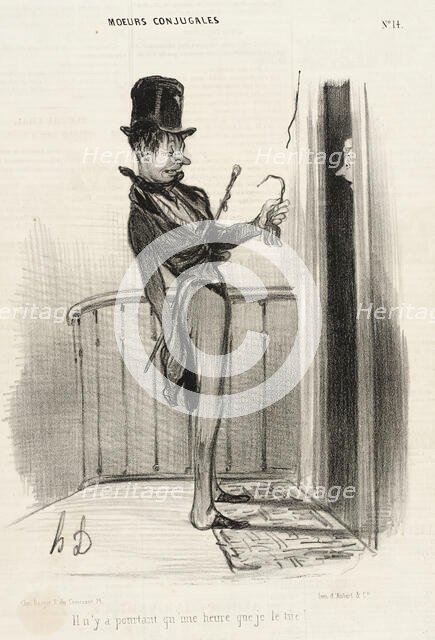 Il n'y a pourtant qu'une heure qu je tire, 1839. Creator: Honore Daumier.