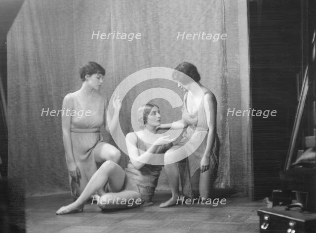 Elizabeth Duncan dancers and children, 1928 Creator: Arnold Genthe.