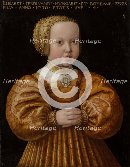 Portrait of Elisabeth of Austria (1526-1545), Aged Four. Creator: Jakob Seisenegger.