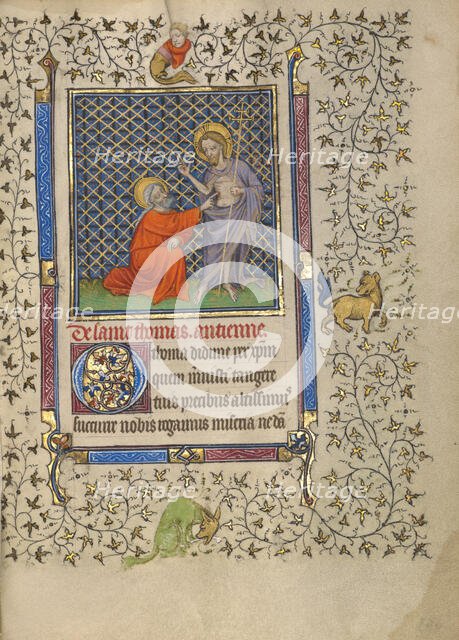 Doubting Thomas; Book of Hours, about 1410. Creator: Unknown.