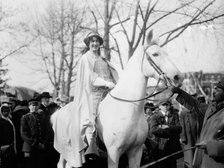 Inez Milholland - Suffrage parade, 1913. Creator: Bain News Service.