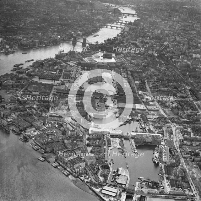 Shadwell Basin, Wapping, Tower Hamlets, London, 1963. Artist: Aerofilms.