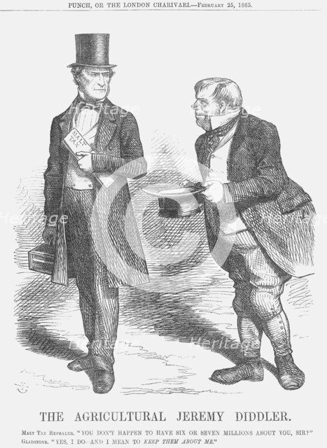 'The Agricultural Jeremy Diddler', 1865. Artist: John Tenniel