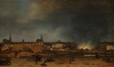 The explosion of the powder magazine in Delft, 12 October 1654, (1654-1660).  Creator: Egbert van der Poel.