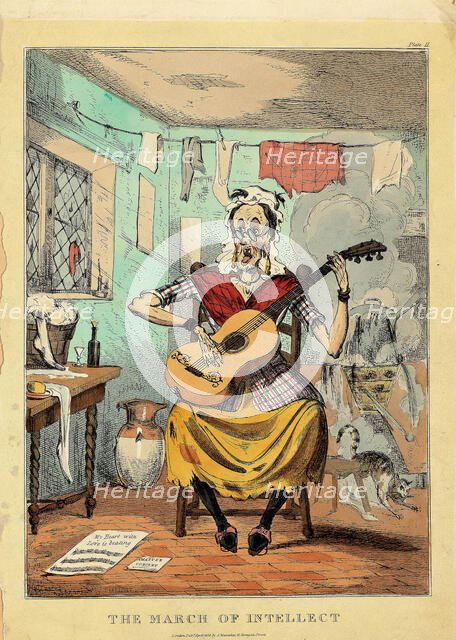 The march of intellect, 1828. Creator: Heath, Henry (active 1824-1850).